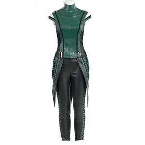 Guardians of the Galaxy Cosplay Mantis Superhero Green Top and Pants Outfit